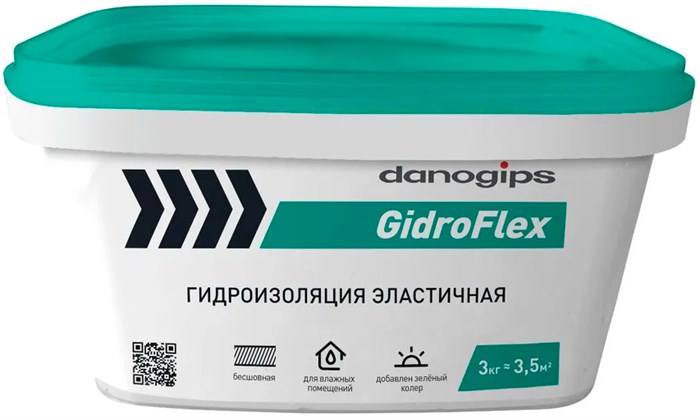 Danogips GidroFlex гидроизоляция эластичная 3 кг(63) 100002 - фото 238