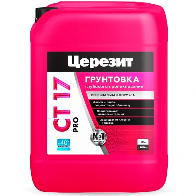 Грунтовка глубокого проникновения (10л/60) 2636644 ЦЕРЕЗИТ СТ17 PRO 100294-1 - фото 304