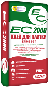 Клей для плитки ЕС 2000/25кг,(54шт) 100056