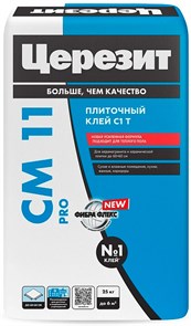 Клей для керамогранита и керамической плитки для пола и стен Сeresit CM 11 PRO (25кг/48) ЦЕРЕЗИТ 100244-1