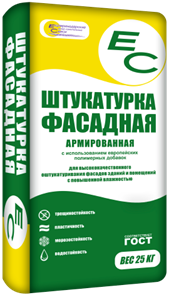 ЕС Штукатурка фасадная цементная 25 кг (54шт) 100078